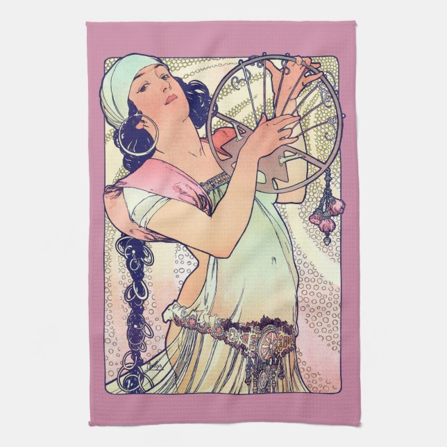 Salome, Alphonse Mucha Kitchen Towel (Vertical)