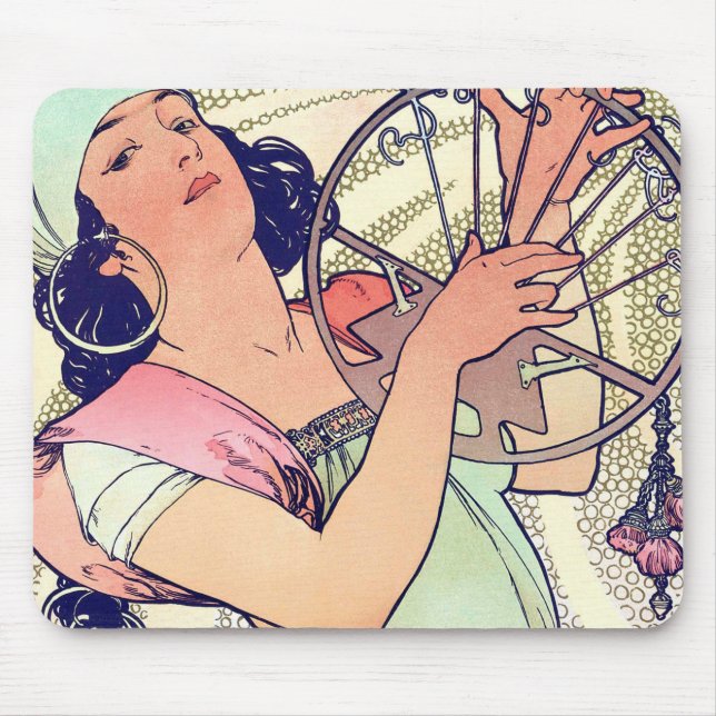Salome, Alphonse Mucha Mouse Pad (Front)