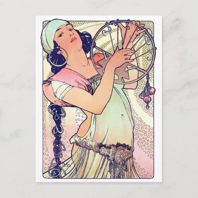 Salome, Alphonse Mucha Postcard (Front)