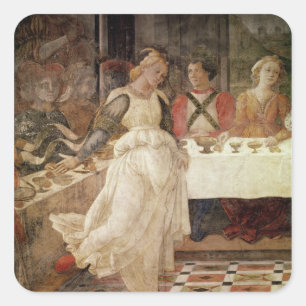 Salome dancing at the Feast of Herod Square Sticker