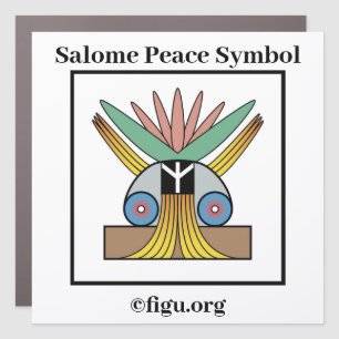 Salome Peace Symbol Car Magnet