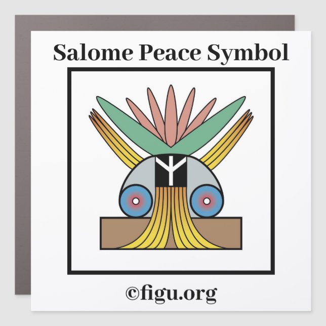 Salome Peace Symbol Car Magnet (Front)