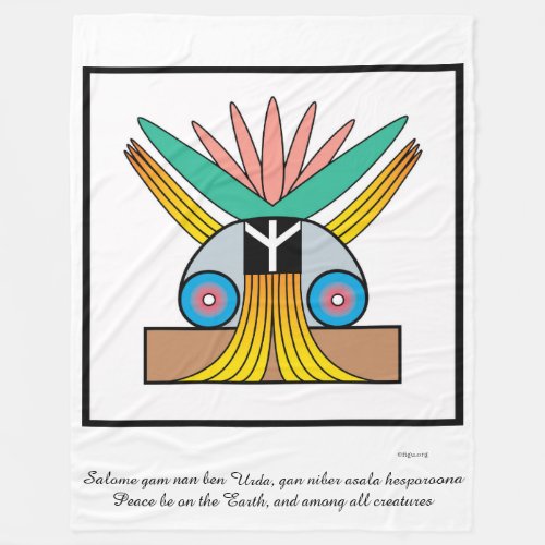 Salome Peace Symbol  Meditation Mantra Poster Fleece Blanket