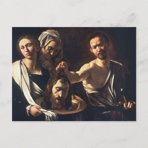 Salome With Head of John The Baptist _ Caravaggio Postcard