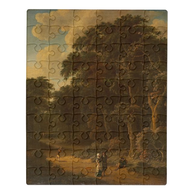 Salomon Rombouts - Forest Landscape with Forest... Jigsaw Puzzle (Puzzle Vertical)