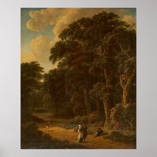 Salomon Rombouts - Forest Landscape with Forest... Poster (Front)