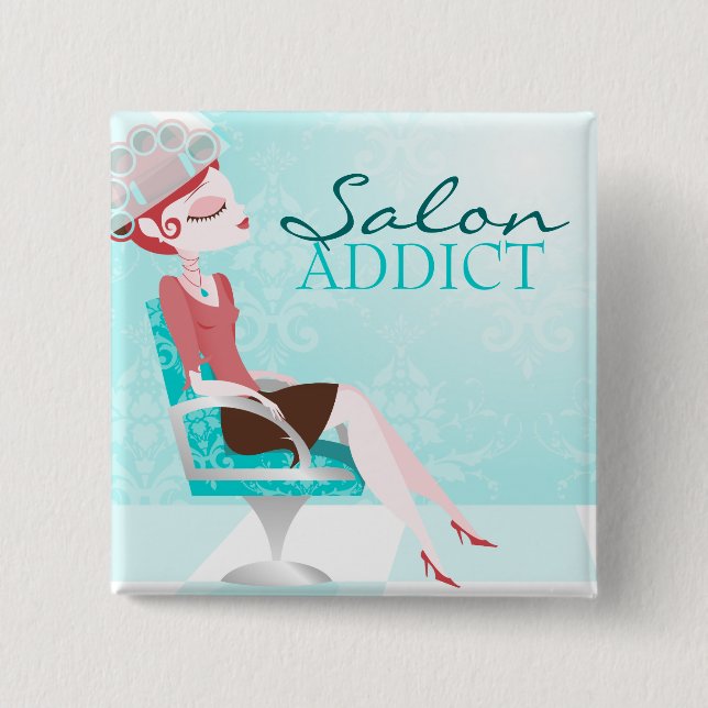 Salon Addict Button (Front)