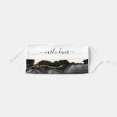 Salon Agate Black And Gold Marble Adult Cloth Face Mask (Front, Folded)