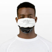 Salon Agate Black And Gold Marble Adult Cloth Face Mask (Worn)