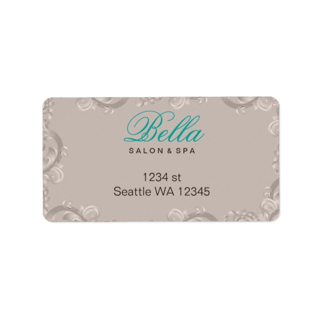 salon and spa Address Labels (Front)