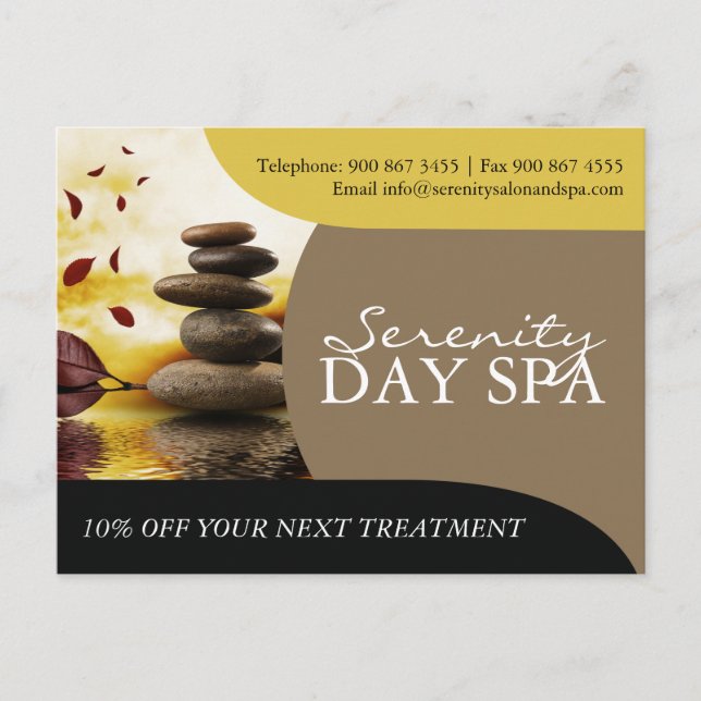 Salon and Spa Advertising Postcard (Front)