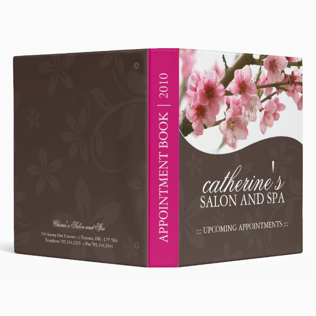 Salon and Spa Appointment Book 3 Ring Binder (Background)