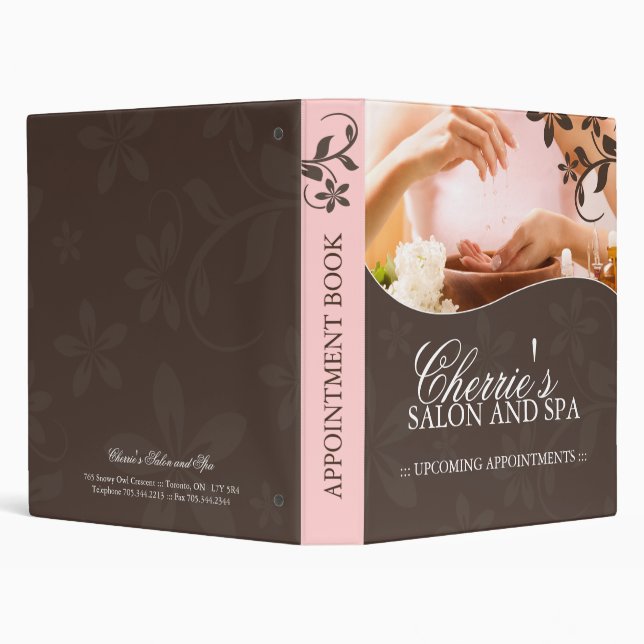 Salon and Spa Appointment Book 3 Ring Binder (Background)