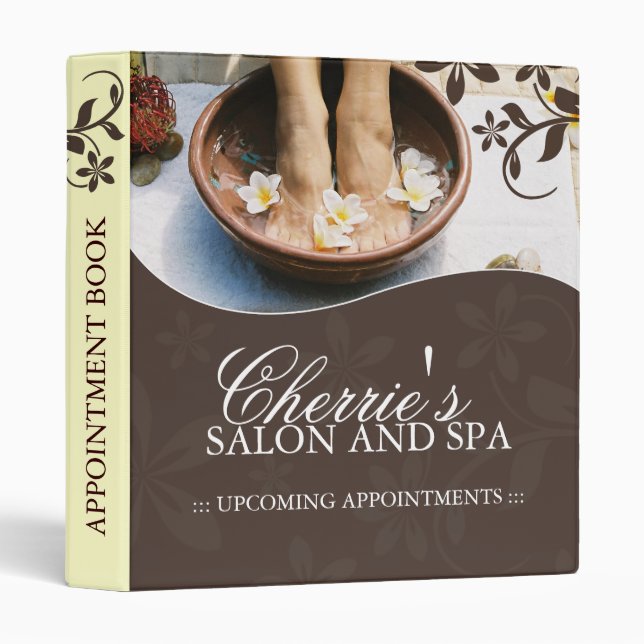 Salon and Spa Appointment Book Binder (Front/Spine)