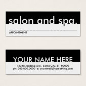 salon and spa. (appointment card) (Front & Back)