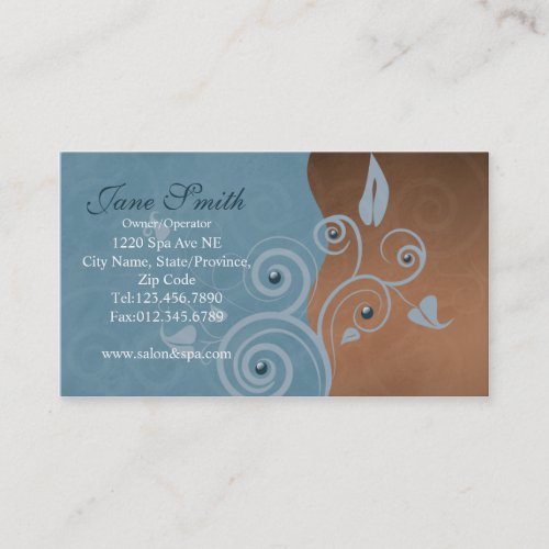 salon and spa business card