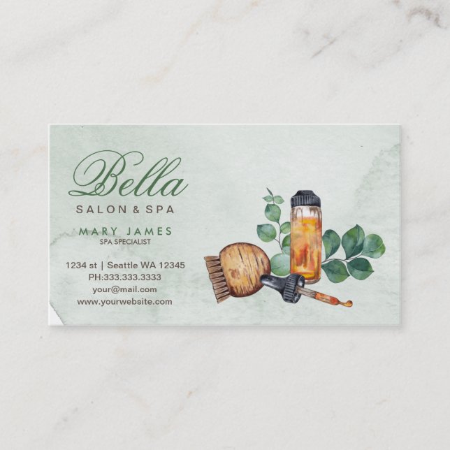 salon and spa business card appointment card (Front)