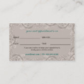 salon and spa business card appointment card (Back)