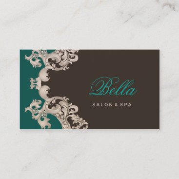 salon and spa elegant luxe business card