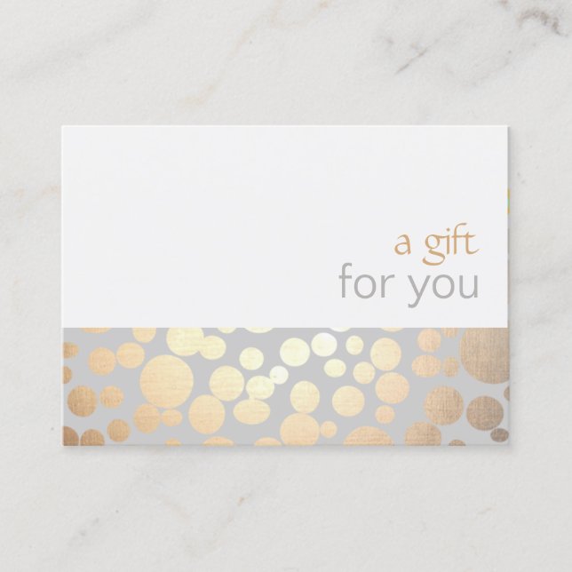 Salon and Spa Gold and Gray Gift Certificate (Front)