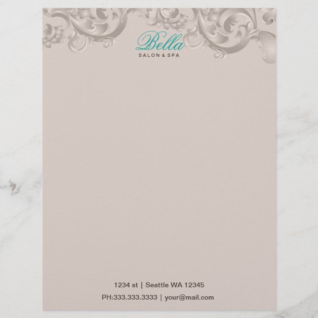 salon and spa Letterheads Letterhead (Front)