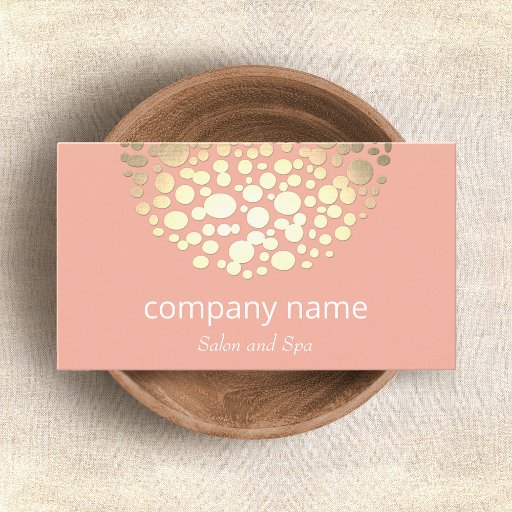 Customizable Salon and Spa Pink Linen Look Business Card