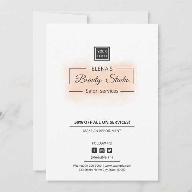 Salon and Spa Price List Template (Front)