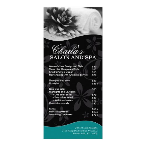 Salon and Spa Rack Card