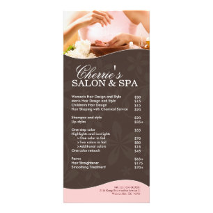 Salon and Spa Rack Card