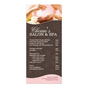 Salon And Spa Rack Card by colourfuldesigns at Zazzle
