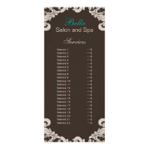 salon and spa Service Brochure Rack card