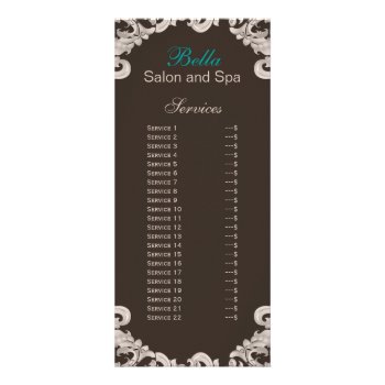 Salon And Spa Service Brochure Rack Card by MG_BusinessCards at Zazzle