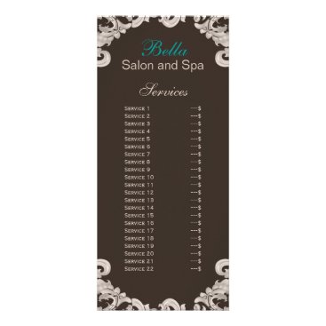 salon and spa Service Brochure Rack card