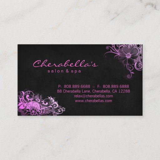 Customizable Salon Appointment / Business Card Pink Floral