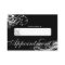 Salon Appointment Card Spa Floral Swirls Black
