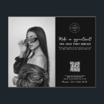 Salon Appointment Hair Makeup Nails Business Logo Flyer<br><div class="desc">A minimalist simple business flyer that allows you to customize your business logo, title, business description, business social media handle, business QR code scannable website link, business contact details etc. A perfect business flyer template for all types of businesses. Customize this professional business flyer and make it your own! Perfect...</div>