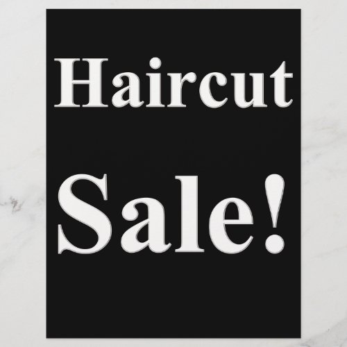 Salon Barber Haircut Sale Posters Promotional Flyer