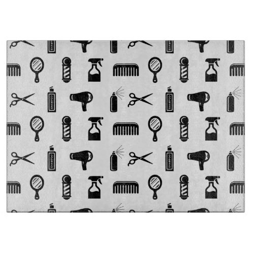 Salon  Barber Hairdresser Pattern CUSTOM COLOR Cutting Board