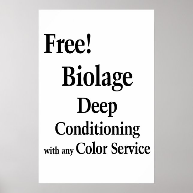 Salon Barbershop Poster Hair Conditioning Biolage  (Front)