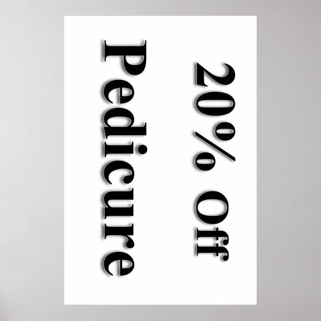Salon Barbershop Posters 20% Off Pedicure (Front)