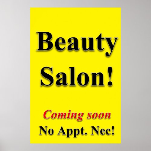 Salon Barbershop Posters Beauty Salon Coming Soon