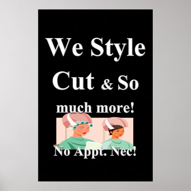 Salon Barbershop Posters Cut Style & Appt. (Front)