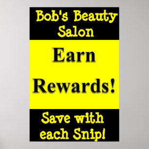 Salon Barbershop Posters Earn Rewards