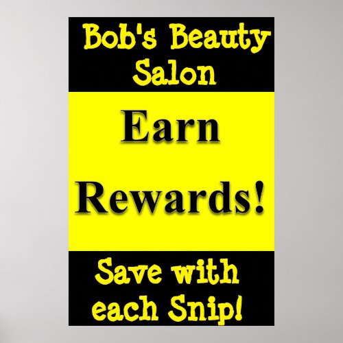 Salon Barbershop Posters Earn Rewards