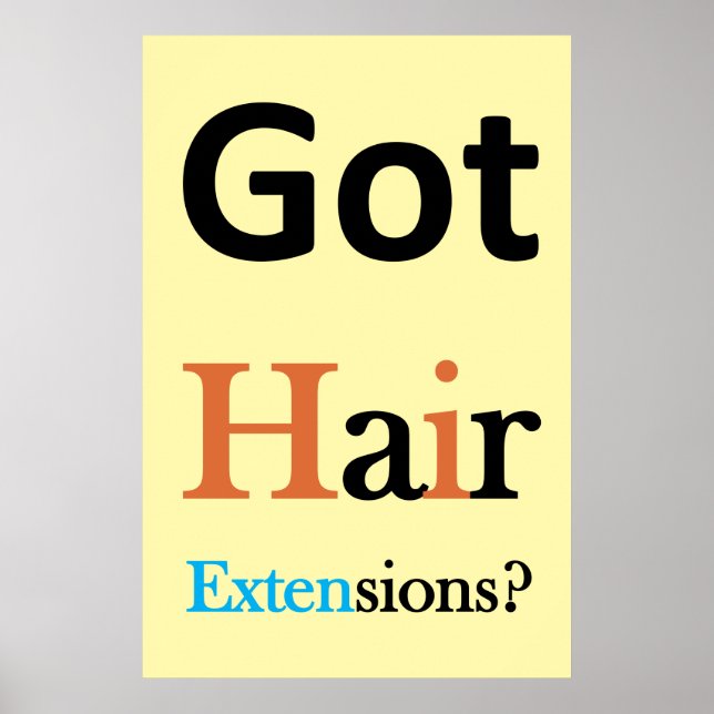 Salon Barbershop Posters Got Hair Extensions? (Front)