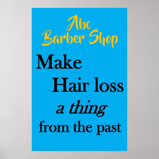 Salon Barbershop Posters Hair Loss  (Front)