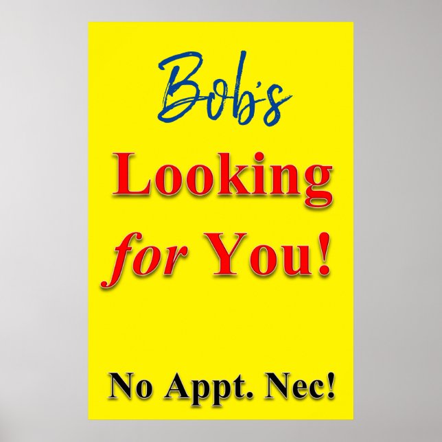 Salon Barbershop Posters Looking For You (Front)