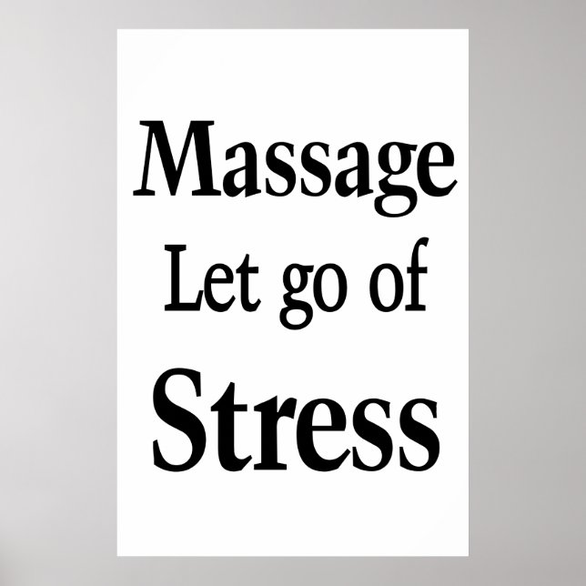 Salon Barbershop Posters Massage Stress (Front)