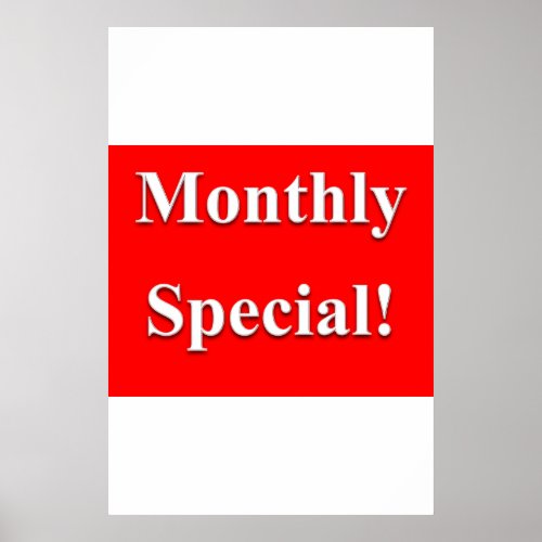 Salon Barbershop Posters Monthly Special