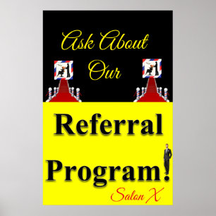 Salon Barbershop Posters Referral Program